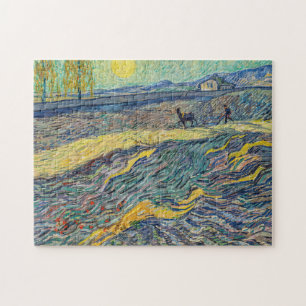 Vincent van Gogh - Field with ploughing farmers Jigsaw Puzzle