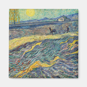 Vincent van Gogh - Field with ploughing farmers Magnet