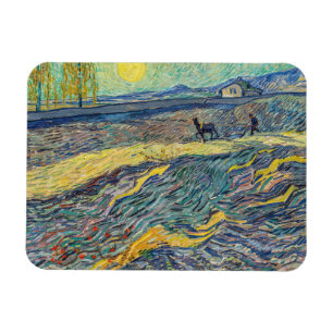 Vincent van Gogh - Field with ploughing farmers Magnet