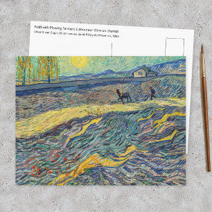 Vincent van Gogh - Field with Ploughing Farmers Postcard