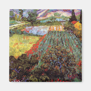 Vincent Van Gogh - Field With Poppies Fine Art Magnet