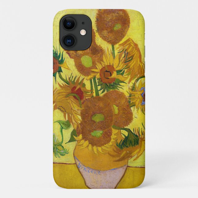 Vincent Van Gogh Fifteen Sunflowers In a Vase Art Case-Mate iPhone Case (Back)