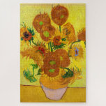 Vincent Van Gogh Fifteen Sunflowers In a Vase Art Jigsaw Puzzle<br><div class="desc">Vincent Van Gogh Fifteen Sunflowers In a Vase Art Jigsaw Puzzle.</div>