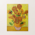 Vincent Van Gogh Fifteen Sunflowers In a Vase Art Jigsaw Puzzle<br><div class="desc">Vincent Van Gogh Fifteen Sunflowers In a Vase Art Jigsaw Puzzle.</div>