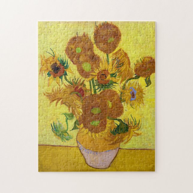 Vincent Van Gogh Fifteen Sunflowers In a Vase Art Jigsaw Puzzle (Vertical)