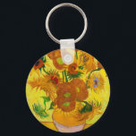 Vincent Van Gogh Fifteen Sunflowers In a Vase Art Key Ring<br><div class="desc">Vincent Van Gogh Fifteen Sunflowers In a Vase Art Keychain</div>
