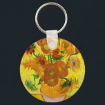 Vincent Van Gogh Fifteen Sunflowers In a Vase Art Key Ring<br><div class="desc">Vincent Van Gogh Fifteen Sunflowers In a Vase Art Keychain</div>