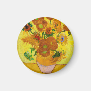 Vincent Van Gogh Fifteen Sunflowers In a Vase Art Magnet
