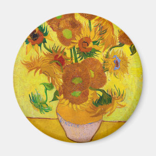 Vincent Van Gogh Fifteen Sunflowers In a Vase Art Magnet