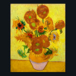 Vincent Van Gogh Fifteen Sunflowers In a Vase Art Poster<br><div class="desc">Vincent Van Gogh Fifteen Sunflowers In a Vase Art Poster</div>
