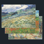 Vincent Van Gogh Fine Art Decoupage  Wrapping Paper Sheet<br><div class="desc">Three beautiful landscapes fine art works from the Dutch painter Vincent Van Gogh. For decoupage artists note that these designs are also available in tissue paper for those who prefer the thinner paper, this wrapping paper is more than 3x the thickness of the decoupage tissue. For the tissue paper and...</div>