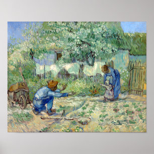 Vincent van Gogh First Steps, after Millet Poster
