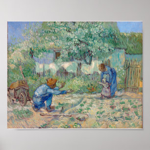 Vincent Van Gogh - First Steps, after Millet Poster