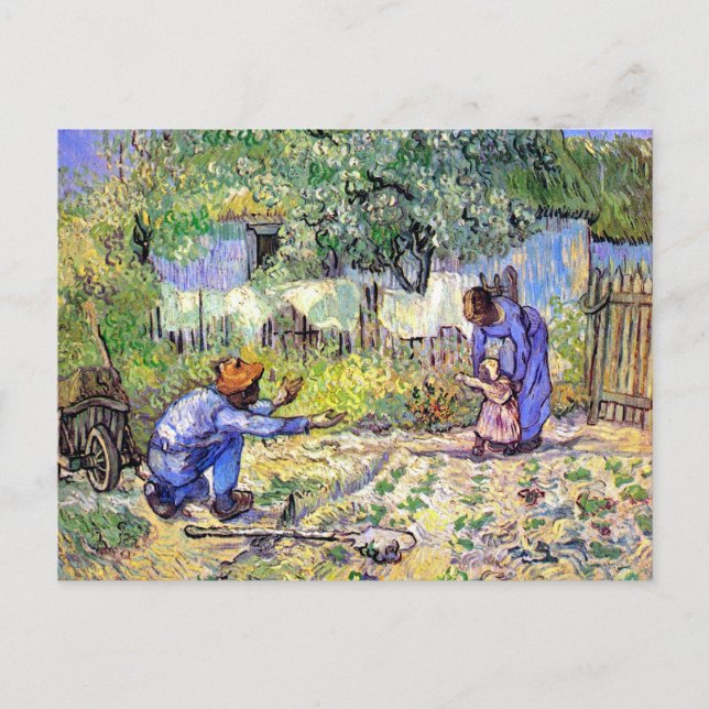 Vincent Van Gogh - First Steps - Father's Day Art Postcard (Front)