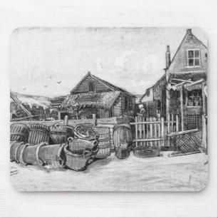 Vincent van Gogh Fish drying barn, Scheveningen Mouse Pad