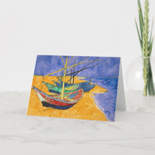 Vincent van Gogh - Fishing Boats on the Beach Card