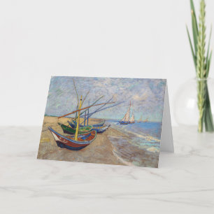 Vincent van Gogh - Fishing Boats on the Beach Card