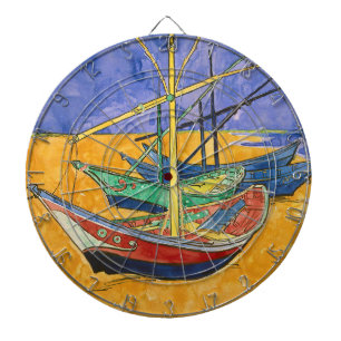 Vincent van Gogh - Fishing Boats on the Beach Dartboard