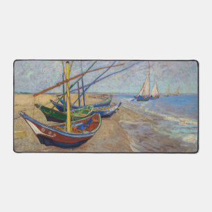 Vincent van Gogh - Fishing Boats on the Beach Desk Mat