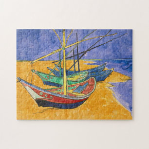 Vincent van Gogh - Fishing Boats on the Beach Jigsaw Puzzle