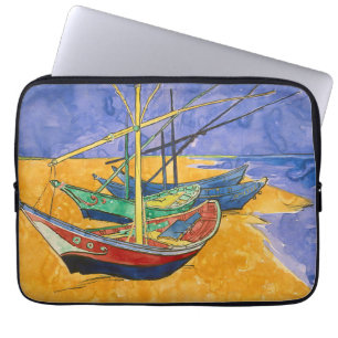 Vincent van Gogh - Fishing Boats on the Beach Laptop Sleeve