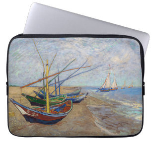 Vincent van Gogh - Fishing Boats on the Beach Laptop Sleeve