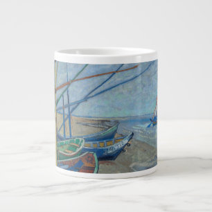 Vincent Van Gogh - Fishing Boats on the Beach Large Coffee Mug