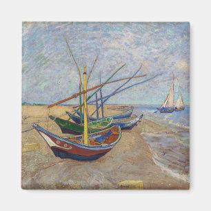 Vincent van Gogh - Fishing Boats on the Beach Magnet