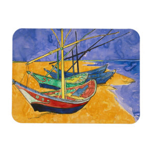 Vincent van Gogh - Fishing Boats on the Beach Magnet