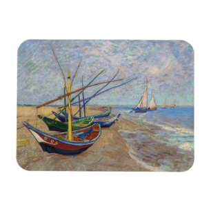 Vincent van Gogh - Fishing Boats on the Beach Magnet