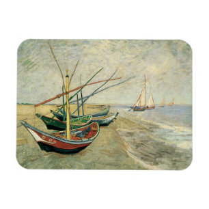 Vincent van Gogh - Fishing Boats on the Beach Magnet