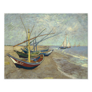 Vincent van Gogh - Fishing Boats on the Beach Photo Print