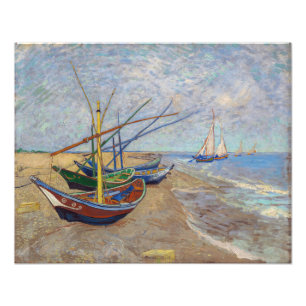 Vincent van Gogh - Fishing Boats on the Beach Photo Print