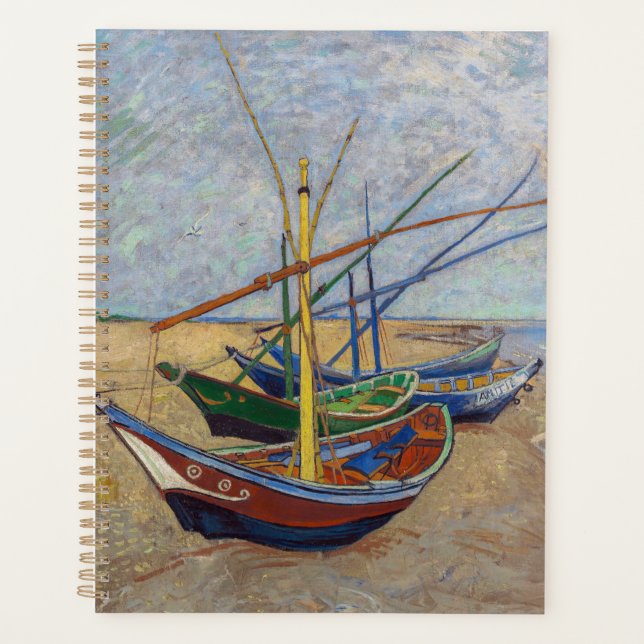 Vincent van Gogh - Fishing Boats on the Beach Planner (Front)
