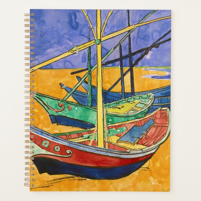 Vincent van Gogh - Fishing Boats on the Beach Planner (Front)