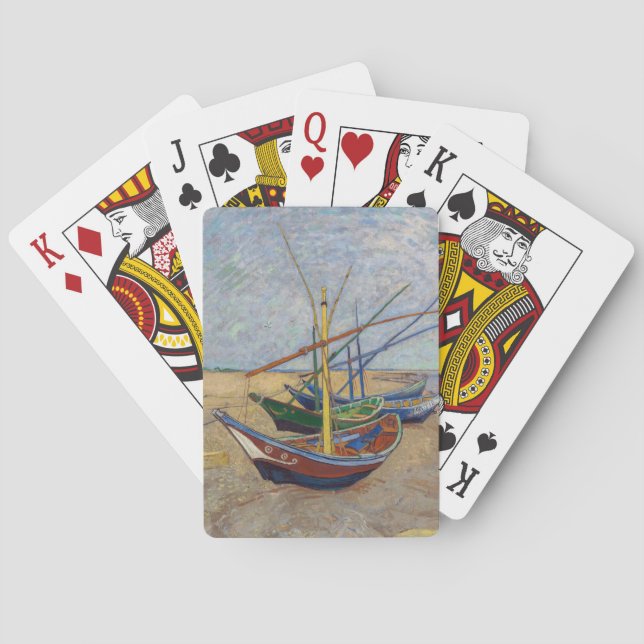 Vincent van Gogh - Fishing Boats on the Beach Playing Cards (Back)