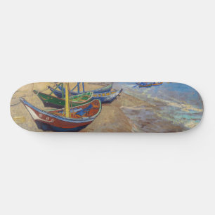 Vincent van Gogh - Fishing Boats on the Beach Skateboard