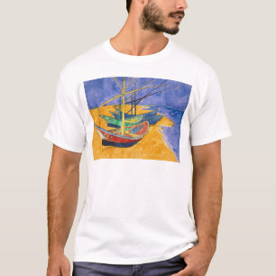 Vincent van Gogh   Fishing Boats on the Beach T-Shirt