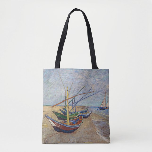 Vincent van Gogh - Fishing Boats on the Beach Tote Bag (Front)