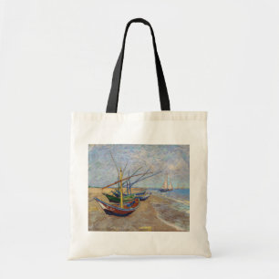 Vincent van Gogh - Fishing Boats on the Beach  Tote Bag
