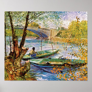Vincent Van Gogh - Fishing In Spring Fine Art Poster