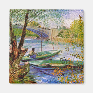 Vincent Van Gogh - Fishing In Spring Magnet