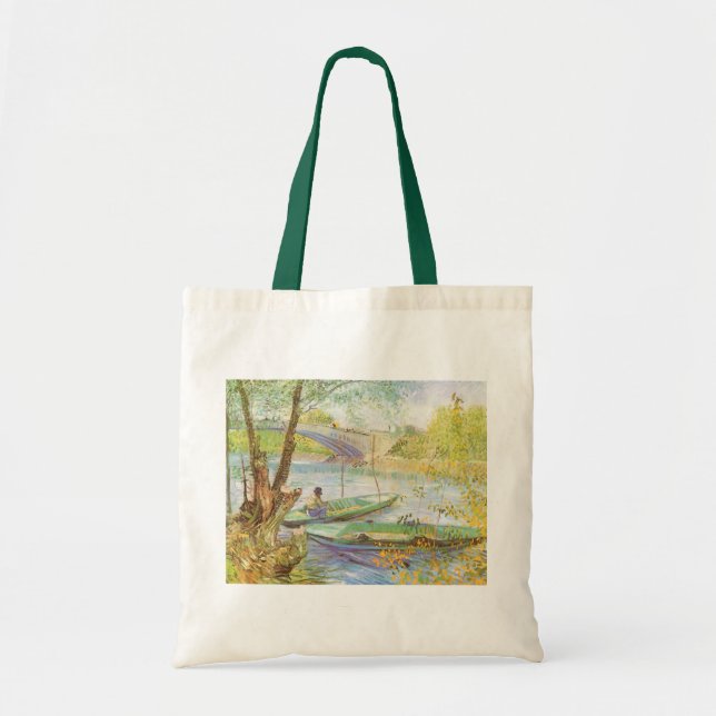 Vincent van Gogh Fishing in Spring, Pont de Clichy Tote Bag (Front)