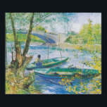 Vincent van Gogh Fishing in Spring, the Pont Poster<br><div class="desc">Step into the vibrant world of Vincent van Gogh's "Fishing in Spring, the Pont de Clichy." This captivating masterpiece captures the essence of springtime tranquillity with its lively brushstrokes and vivid colours. Van Gogh's unique perspective invites you to immerse yourself in the scene, where the gentle flow of the river...</div>
