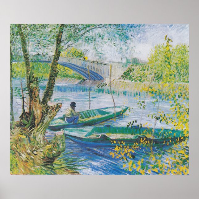 Vincent van Gogh Fishing in Spring, the Pont Poster (Front)