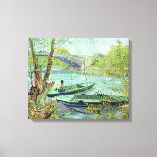 Vincent van Gogh Fishing in the Spring Canvas Print