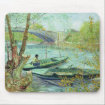 Vincent van Gogh | Fishing in the Spring Mouse Pad<br><div class="desc">Fishing in the Spring. Pont de Clichy,  1887 | by Vincent van Gogh | Art Location: The Art Institute of Chicago,  IL,  USA | Dutch Artist | Image Collection Number: XIR182690</div>