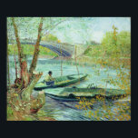 Vincent van Gogh | Fishing in the Spring Poster<br><div class="desc">Fishing in the Spring. Pont de Clichy,  1887 | by Vincent van Gogh | Art Location: The Art Institute of Chicago,  IL,  USA | Dutch Artist | Image Collection Number: XIR182690</div>