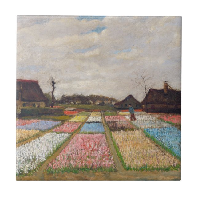 Vincent van Gogh - Flower Beds in Holland Ceramic Tile (Front)