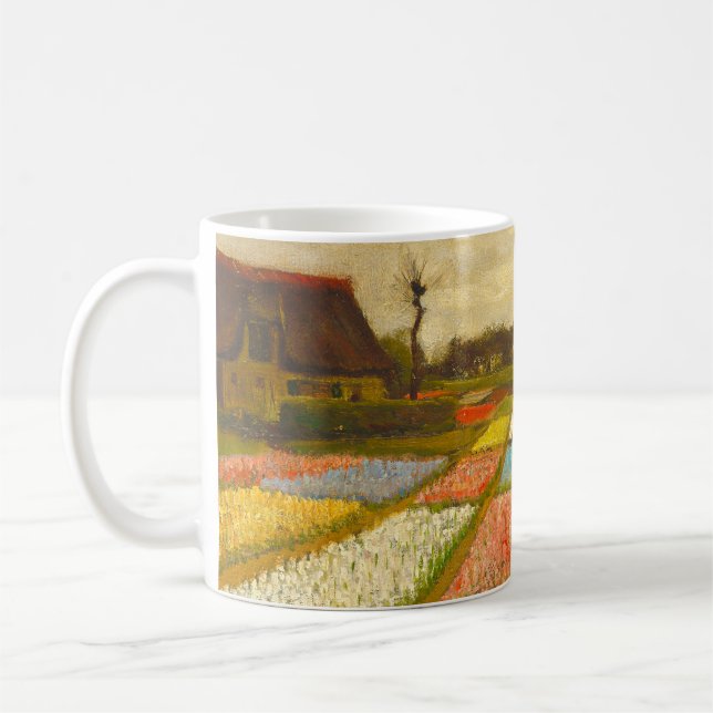Vincent van Gogh Flower Beds in Holland Coffee Mug (Left)